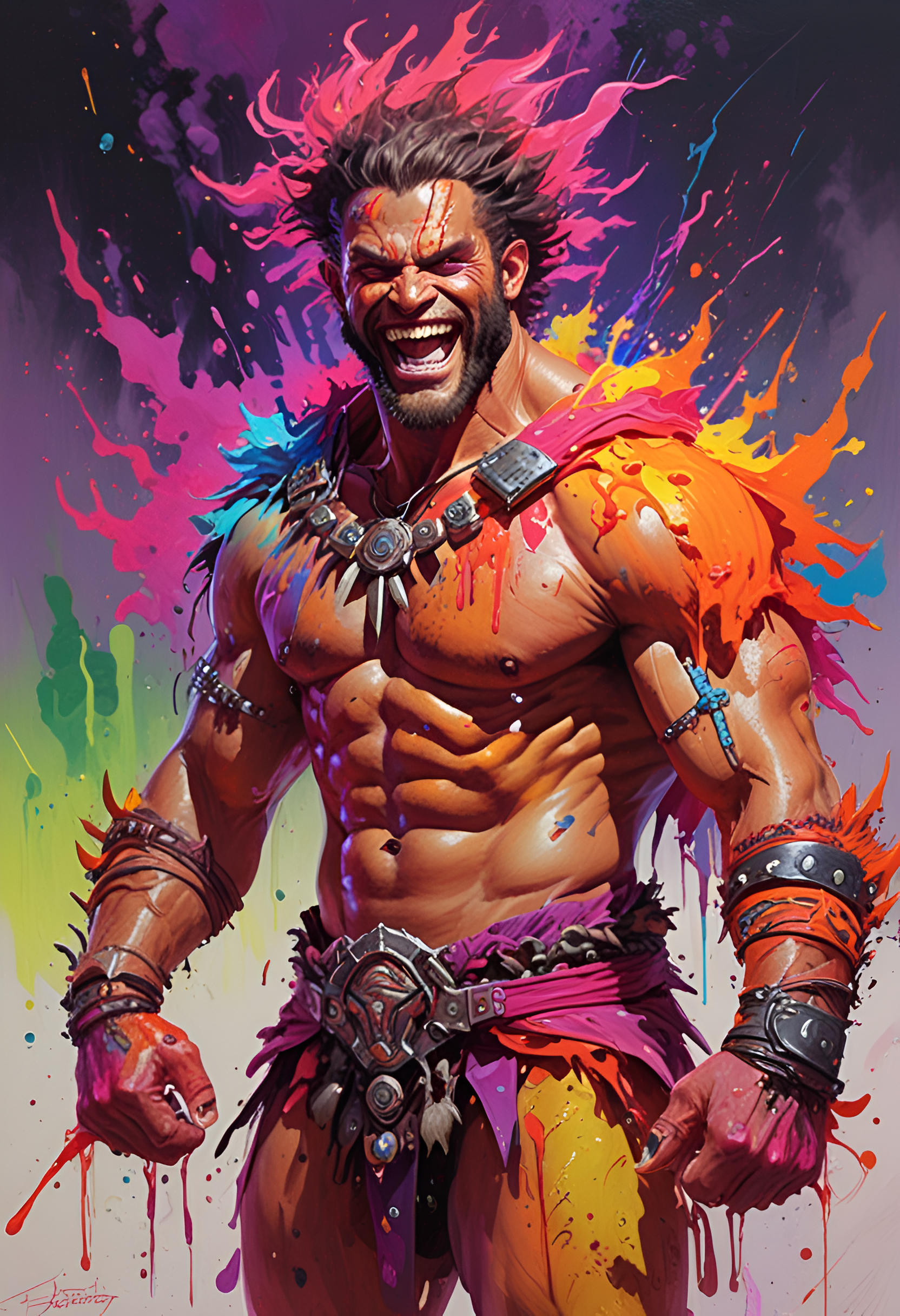 Human Barbarian portrait